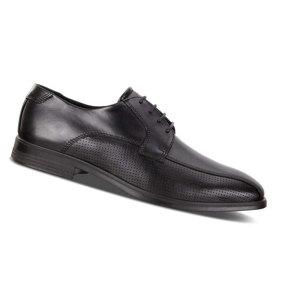 Men\'s Ecco Melbourne Dress Shoes Black | Canada 520DFM